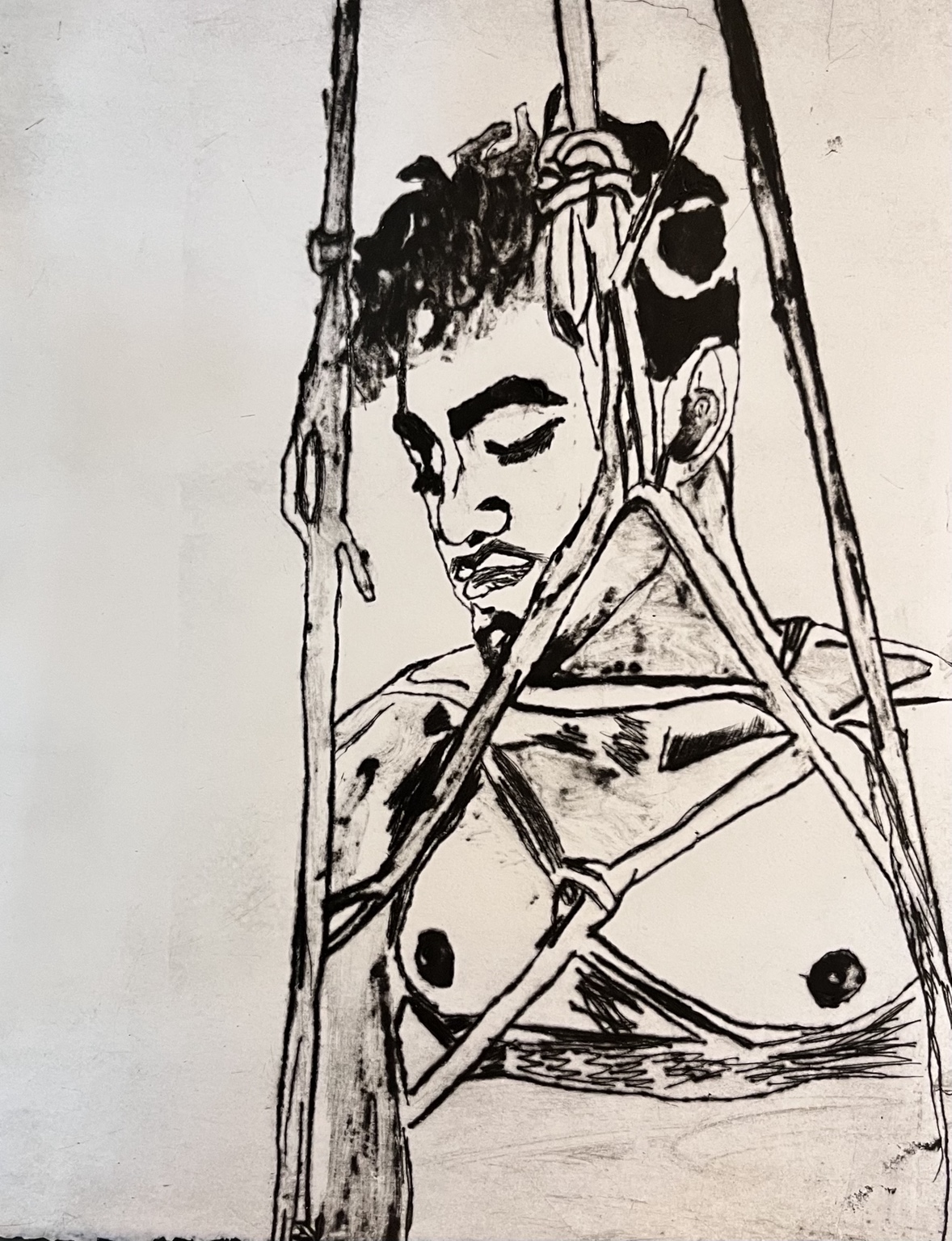 Desenho de corpo mascarado